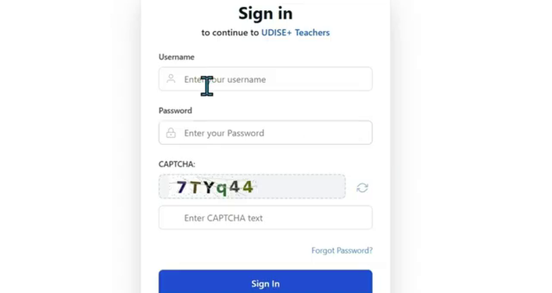 Teacher Module login section showing sign-in links